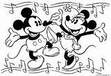 Mickey Minnie Pages Kissing Coloring Getcolorings sketch template