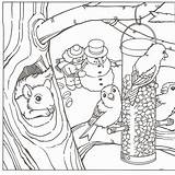 Winter Coloring Pages Cute Printable Themed Color Getcolorings Print sketch template