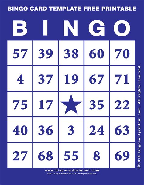 printable number bingo cards   printable bingo cards