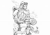 Thanos Coloring Pages Sketch Kids sketch template