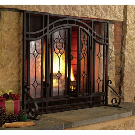 Single Panel Steel Fireplace Screen Fireplace Screens