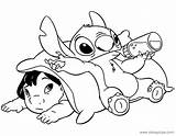Stitch Lilo Coloring Pages Disneyclips Drinking Bottle sketch template