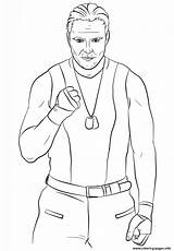Coloring Wwe Dean Ambrose Pages Aj Printable Styles Lesnar Brock Punk Cm Lee Print Drawing Color Dwayne Johnson sketch template