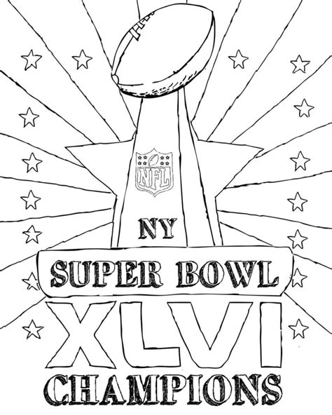 super bowl coloring pages printable