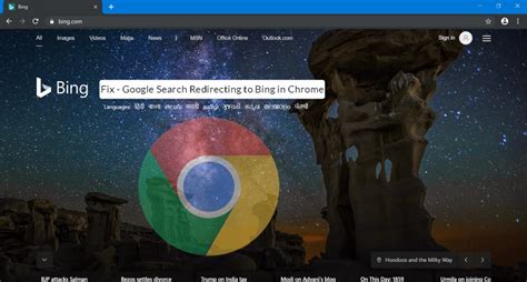 fix google search redirecting  bing  chrome