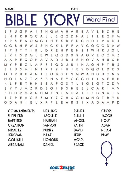 printable bible word search coolbkids
