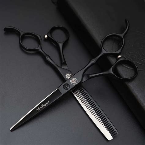 black hair cutting scissors hairdressing professional hair