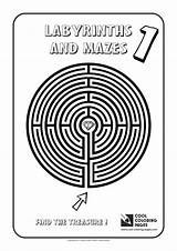 Coloring Pages Cool Maze Mazes Labyrinths Print sketch template