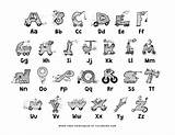 Alphabet Coloring Tulamama Vehicle Pages sketch template
