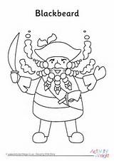 Blackbeard Colouring Pages Coloring Pirate Getcolorings Village Activity Explore sketch template
