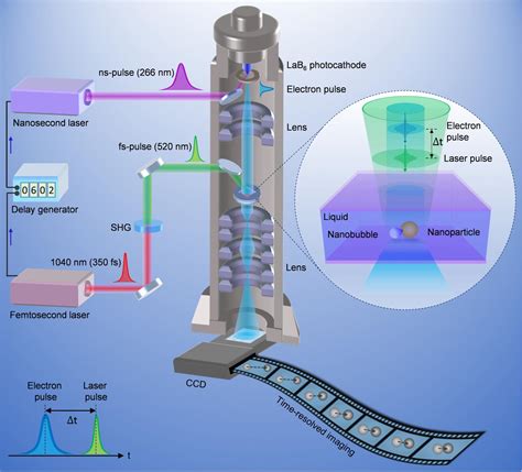 dimensional electron microscopy  track diffusion  nanoparticles   liquid