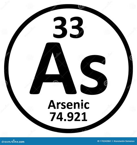 periodic table element arsenic icon stock illustration illustration