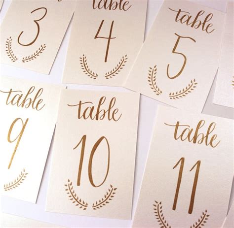 custom calligraphy table numberswedding  cincincalligraphy