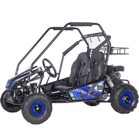 mototec mud monster xl cc  seat  kart full suspension blue