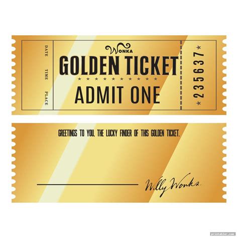 wonka golden ticket printable template printable templates