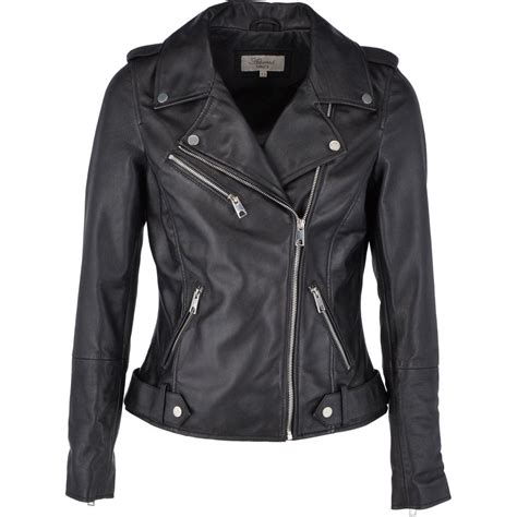 leather biker jacket black scarlett