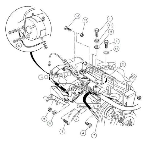 gas club car fuel system diagram alternator