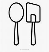 Utensils Cooking Coloring Clipartkey sketch template