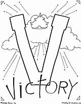 Victory Coloring Jesus Pages Bible Letter Victorious Children Printable Alphabet Kids Sheets Clipart Over Wonderful Church Color Christ August Crafts sketch template