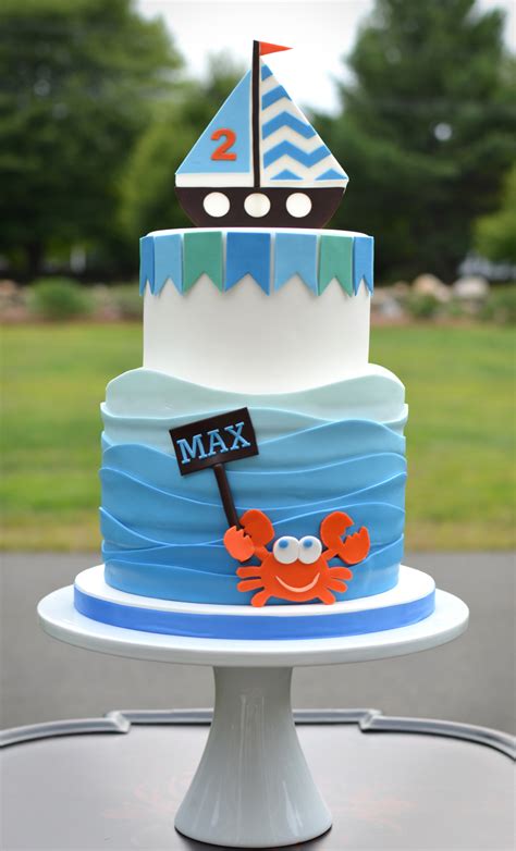 fun  year  birthday cake  waves sailboat  crab cakecentralcom