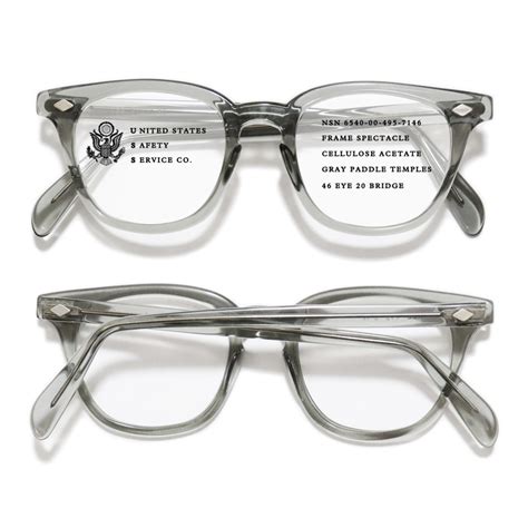 vintage 1950 s uss military official eyeglasses gray smoke ｜ ビンテージ眼鏡