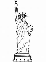Statue Liberty Coloring Printable Kids Color Drawing Pages Da Print Bestcoloringpagesforkids sketch template