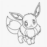 Pokemon Eevee Coloring Cute Pages Kindpng sketch template