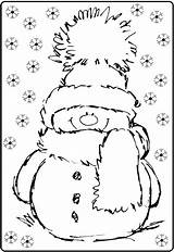Sneeuwpop Sneeuw Kerst Kerstmis sketch template