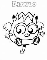 Pages Colouring Coloring Monsters Moshi sketch template
