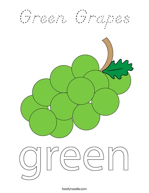 green grapes coloring page dnealian twisty noodle