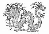 Draghi Dragons Dragones Drachen Complexe Adulti Erwachsene Adultos Malbuch Justcolor Colorati Vera Drago Ecailles Plein Impressionante Adultes Petruk Pineglen sketch template