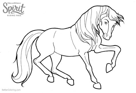spirit riding horse  coloring pages  printable coloring pages