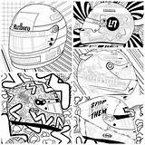 Casco Lando Norris Pagine Ricciardo sketch template