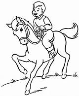 Horse Coloring Pages Riding Rider Colouring Boy Printable Horses Kids Ride Trick Foal Horseback Print Color His Honkingdonkey Popular Drawing sketch template