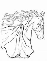Coloring Pages Horse Mustang Printable Realistic Getcolorings Kids Color sketch template