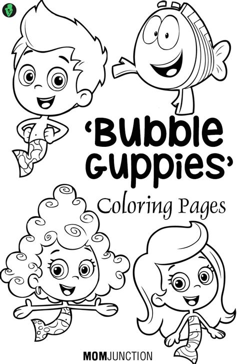 printable bubble guppies coloring pages tanyaillogan