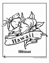 Coloring Hawaii Flower Hawaiian Pages State Flowers Printable Sheets Kids Color Colouring Theme Luau Tropical Print Themed Drawing Cliparts Cartoon sketch template