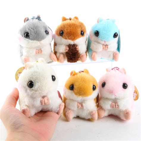 super kawaii japanese cartoon adorable little hamster plush toy bead chain pendant hamster girl