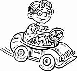 Car Driving Coloring Boy Toy Clipart Pages Small Little Colouring Drawing Drive Cartoon Taxi Clip Color Children Cab Getdrawings Printable sketch template