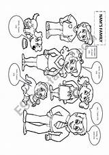 Family Comprehension Reading Coloring Worksheet sketch template