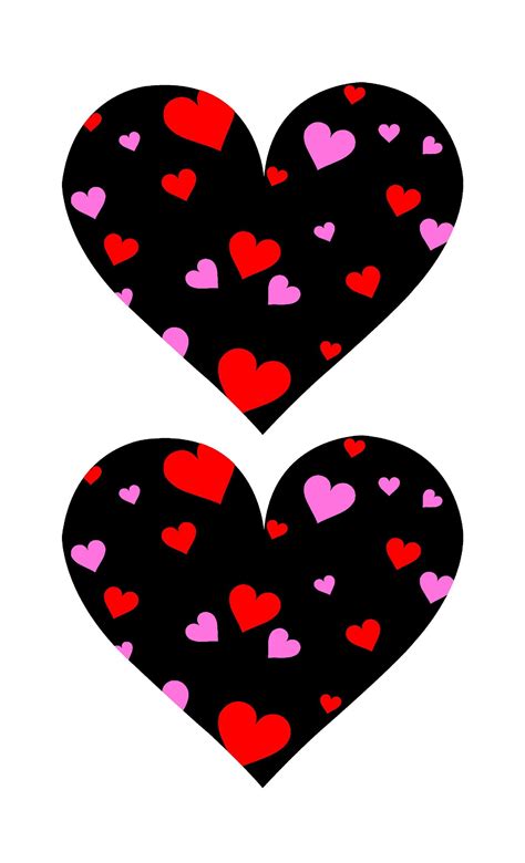 printable printable red hearts  cut