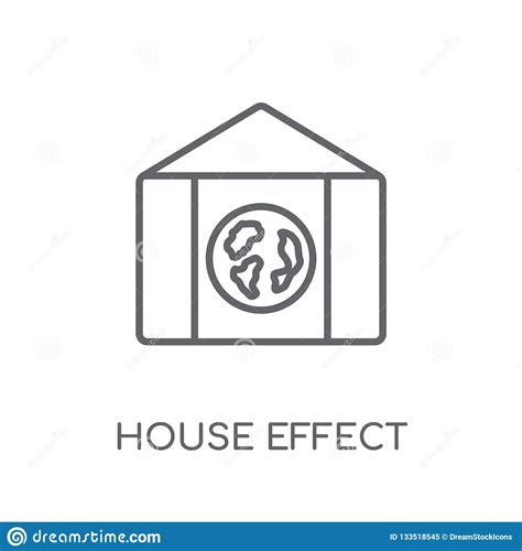 greenhouse effect linear icon modern outline greenhouse effect stock