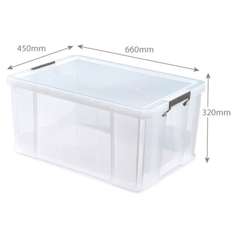 Clear 70 Litre Plastic Storage Boxes