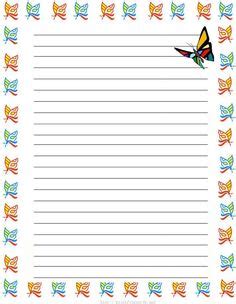 printable lined paper  border lined writing paper
