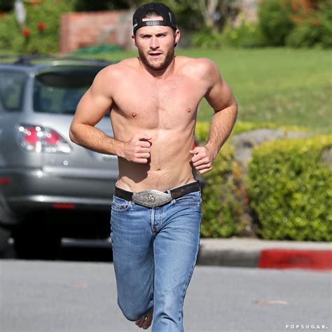 Scott Eastwood Running Shirtless In La Popsugar Celebrity