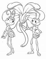 Bichos Aventura Miniatura Disneydibujos Bug Pintar sketch template
