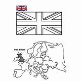 Vlaggen Landen Engeland Kleurplaten Brittannie sketch template