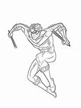 Coloring Nightwing Pages Injustice Gods Among Printable Cartoon Flash Template sketch template