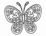 Mandala Butterfly Pages Coloring Template sketch template