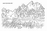 Coloring Park National Wilderness Pages Teton Grand Parks Printables Glacier Usa Printable Kids Rockies Landscape Designlooter Canadian Book Adult 447px sketch template